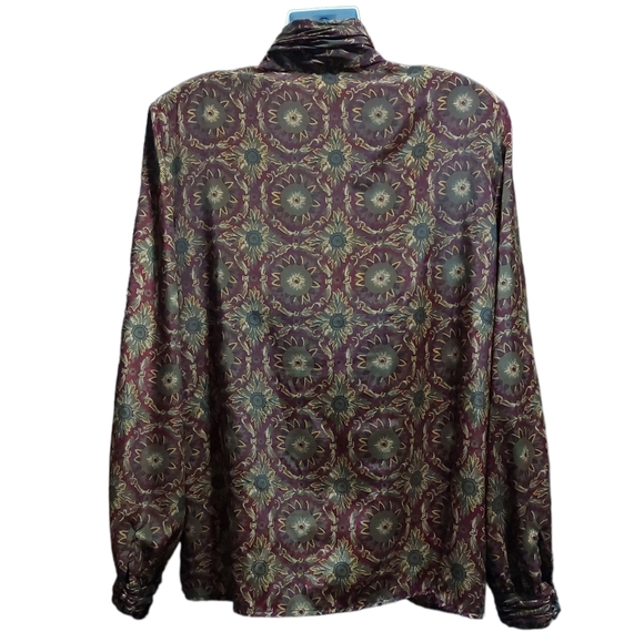 Barrie Pace Ltd Women's Button Down Shirt With Shoulder Pads Size 16 - Picture 2 of 7